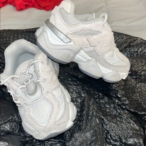 New Balance Kids' Gray and White Sneakers